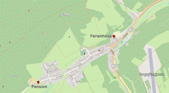 Lage Pension / Ferienhaus in Rumbach / Pfalz